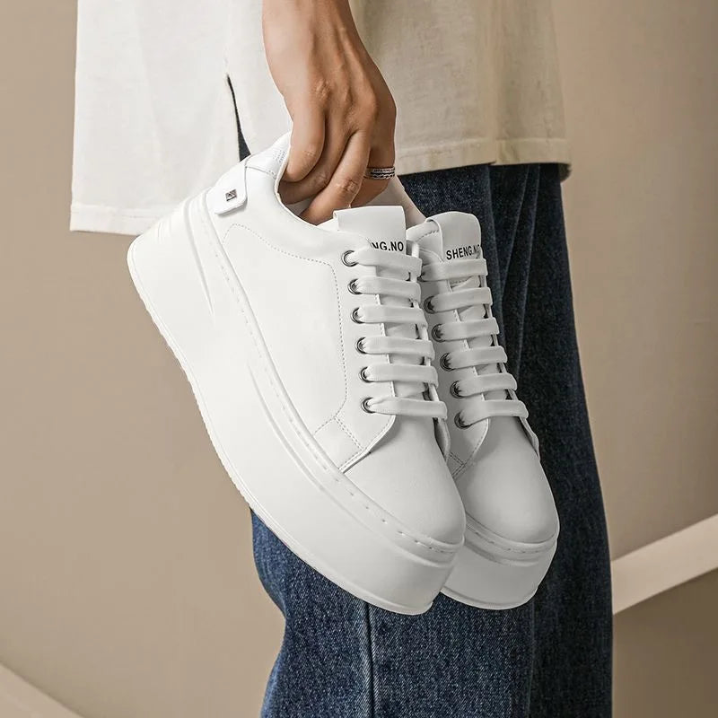 سنيكر رجالي - أبيض – تهوية مريحة