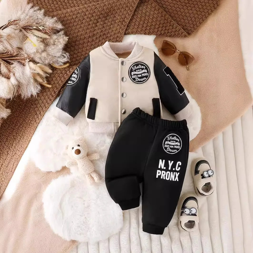 صيف جديد ins cross-border e-commerce foreign trade hot-selling sports ولد clothing street super cool two-piece بدلة