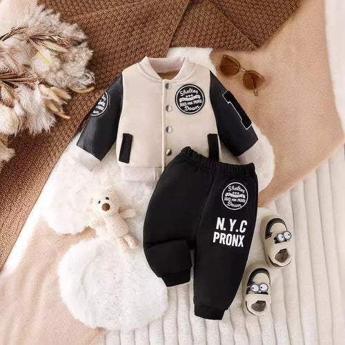 صيف جديد ins cross-border e-commerce foreign trade hot-selling sports ولد clothing street super cool two-piece بدلة