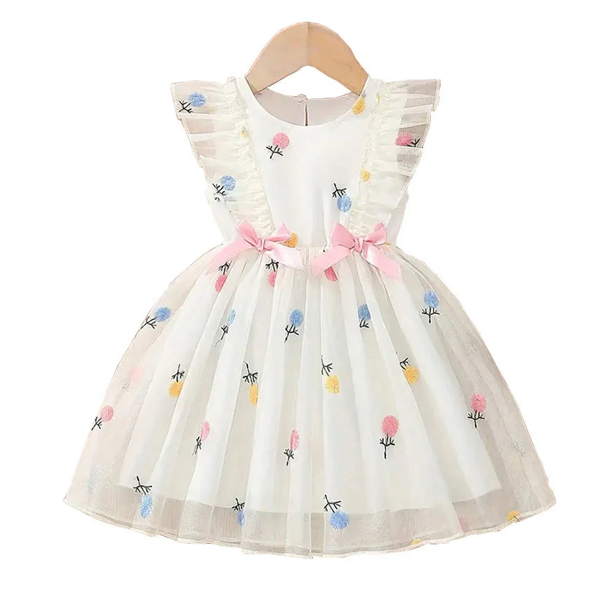 صيف أميرة فستان for بنات sweet قصة A جيب with ruffled decoration cross-border جديد children's clothing for little بنات