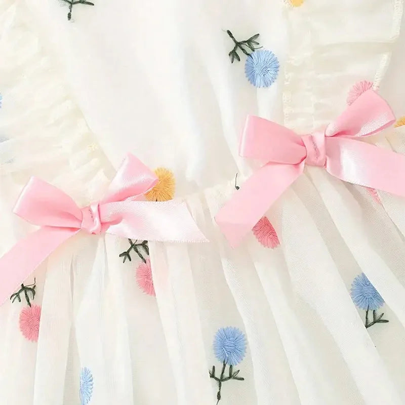 صيف أميرة فستان for بنات sweet قصة A جيب with ruffled decoration cross-border جديد children's clothing for little بنات