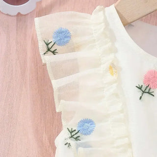 صيف أميرة فستان for بنات sweet قصة A جيب with ruffled decoration cross-border جديد children's clothing for little بنات