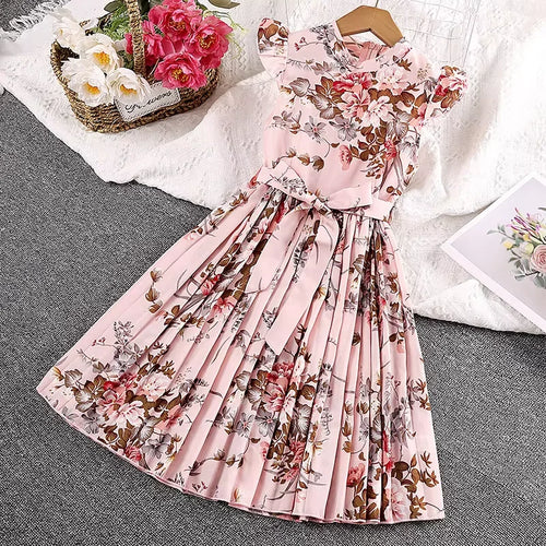 صيف retro أميرة جيب for بنات جديد korean version كاجوال فستان with round neck odm party ستايل