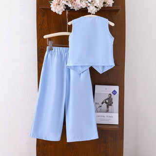 صيف ستايل غربي ستايل أطفال comfortable cotton pants بدلة floral decorative sleveele jacket shirt hot بنت بدلة for children