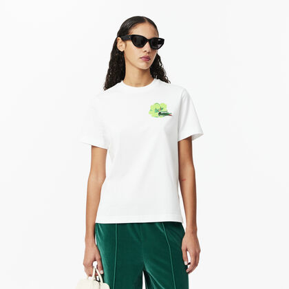تي شيرت جيرسيه بطبعة زهور Lacoste