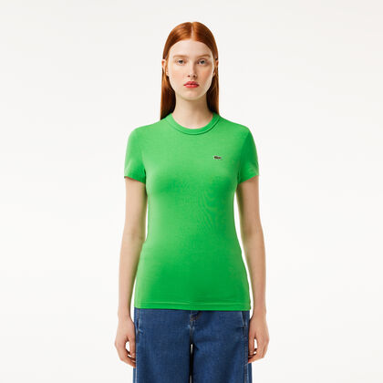 تي شيرت جيرسيه مطاطي بقصة ضيقة Lacoste