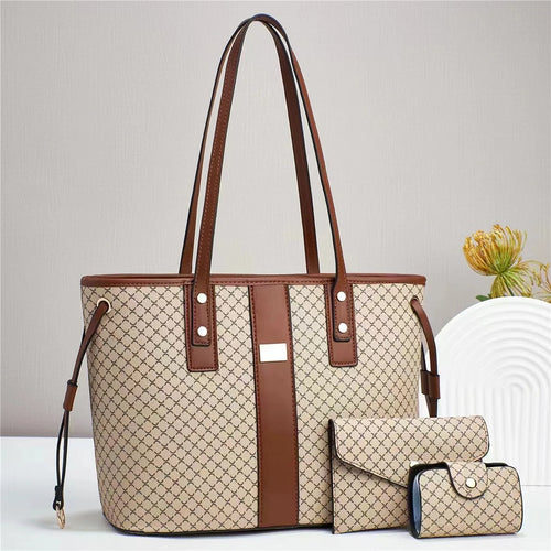 شنطة يد شيك للنساء - Wholesale 2025 PU Leather 3 Pieces Bags