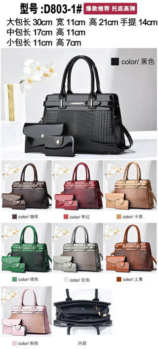 شنطة يد كلاسيك للنساء - Wholesale Fashion Patent PU Leather Alli