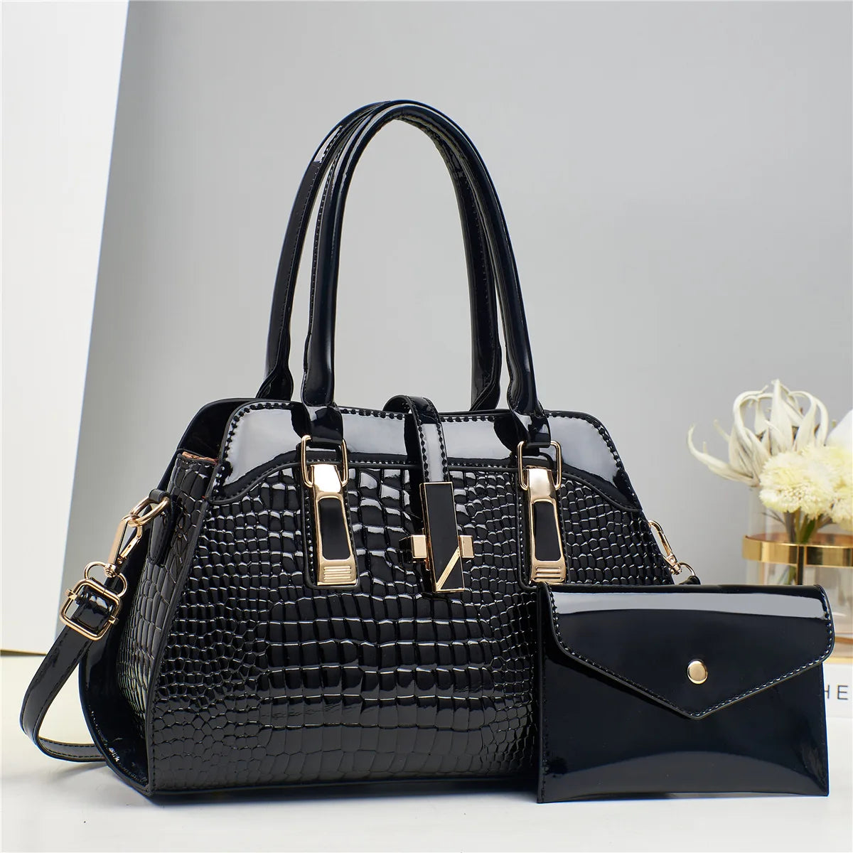 شنطة يد فاخرة للنساء - Wholesale Girls Golden Custom logo Moder