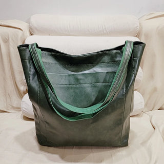 شنطة يد مميزة للنساء - Women's PU Soft Leather Hand Bags Oil Wa