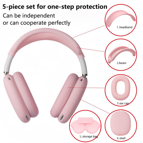 مجموعة من خمس قطع من الحافظة السيليكونية لسماعات for airpods Max